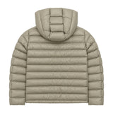 Blauer Kids Piumino Beige Sabbia con Cappuccio e Trapuntatura a Righe per Bambini