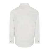 Eleventy Kids Camicia in Lino Bianca con Fantasia per Bambini