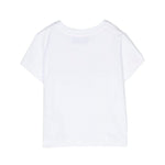 Moschino Kids T-Shirt Bianca con Logo per Neonati