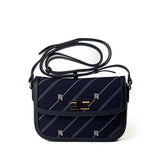 Elisabetta Franchi La Mia Bambina Borsa Navy a Tracolla per Bambine