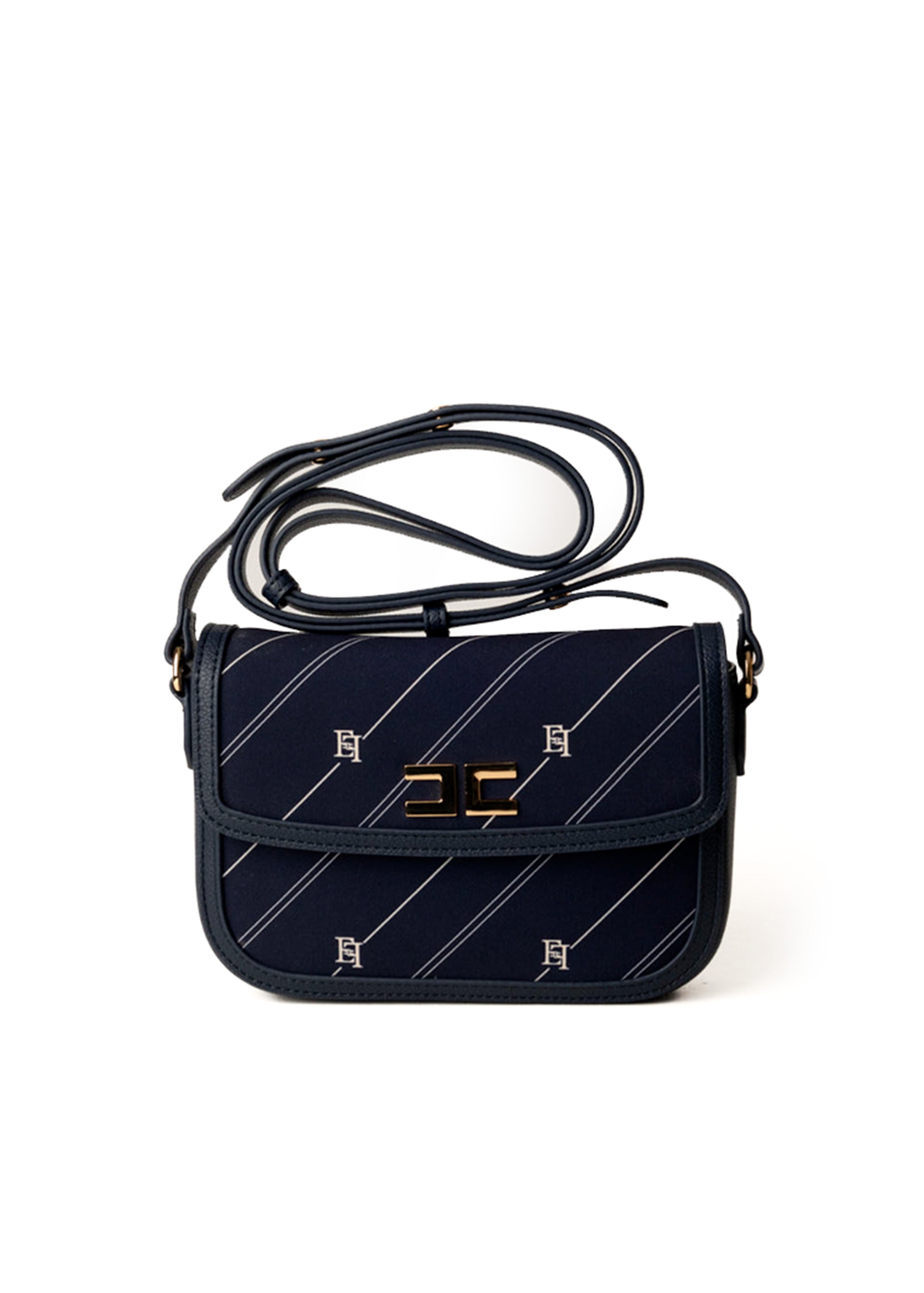 Elisabetta Franchi La Mia Bambina Borsa Navy a Tracolla per Bambine