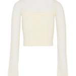 Pinko Kids Maglione Beige a Maniche Lunghe con Logo Ricamato per Bambine