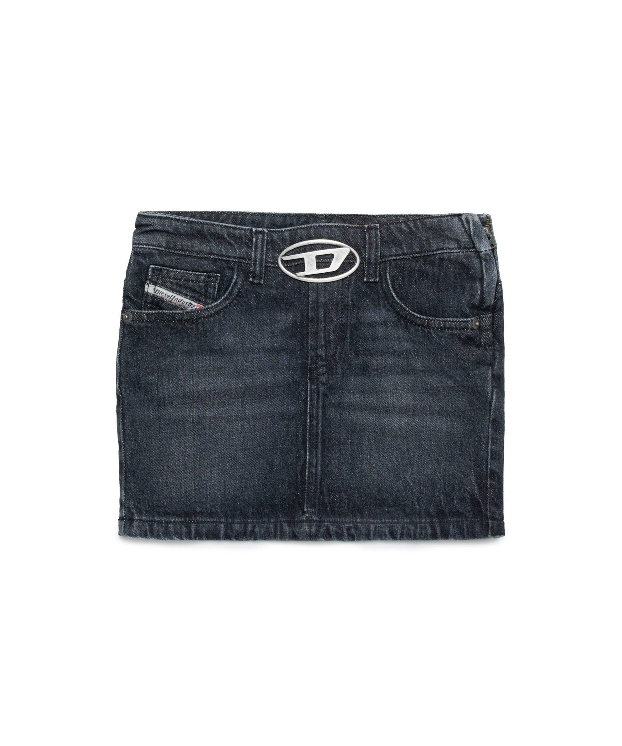 Diesel Kids Gonna Denim Nero con Oval D per Bambine