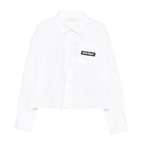 Palm Angels Kids Camicia Bianco con Logo per Bambina