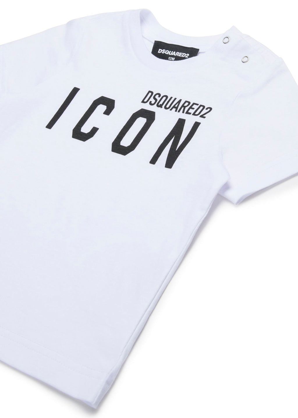 Dsquared2 Kids White T-shirt with ICON Print for Newborns