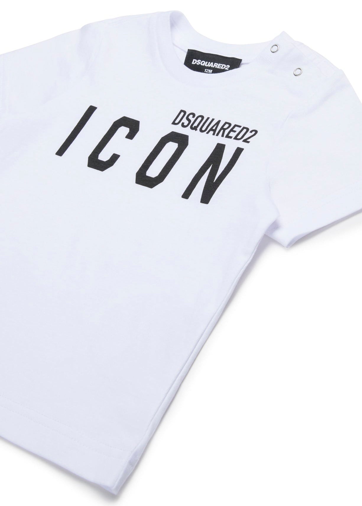 Dsquared2 Kids T-shirt Bianca con Stampa ICON per Neonati