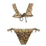 4Giveness Costume Bikini con Ruches Leo Soul per Bambine