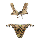 4Giveness Costume Bikini con Ruches Leo Soul per Bambine