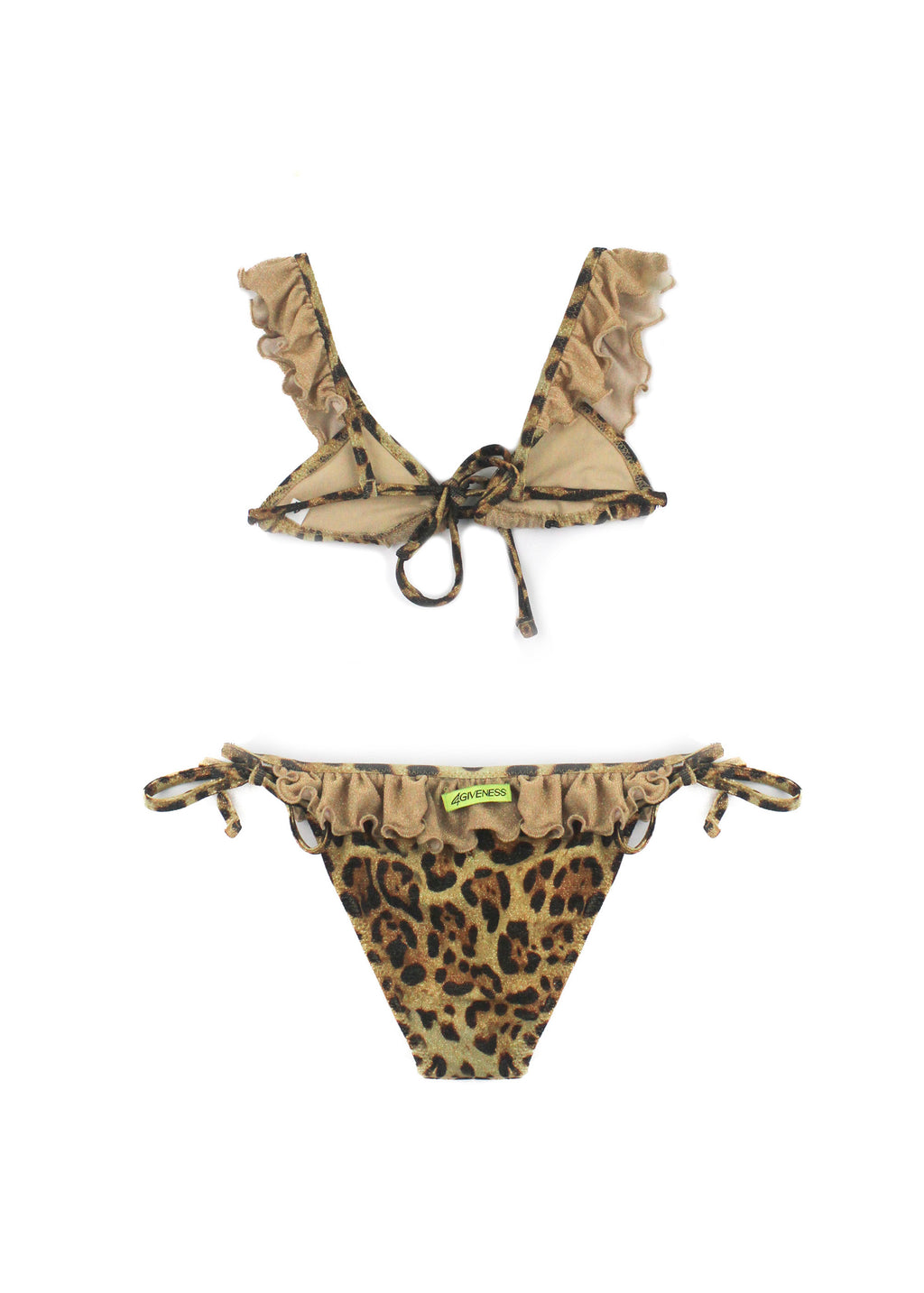 4Giveness Costume Bikini con Ruches Leo Soul per Bambine