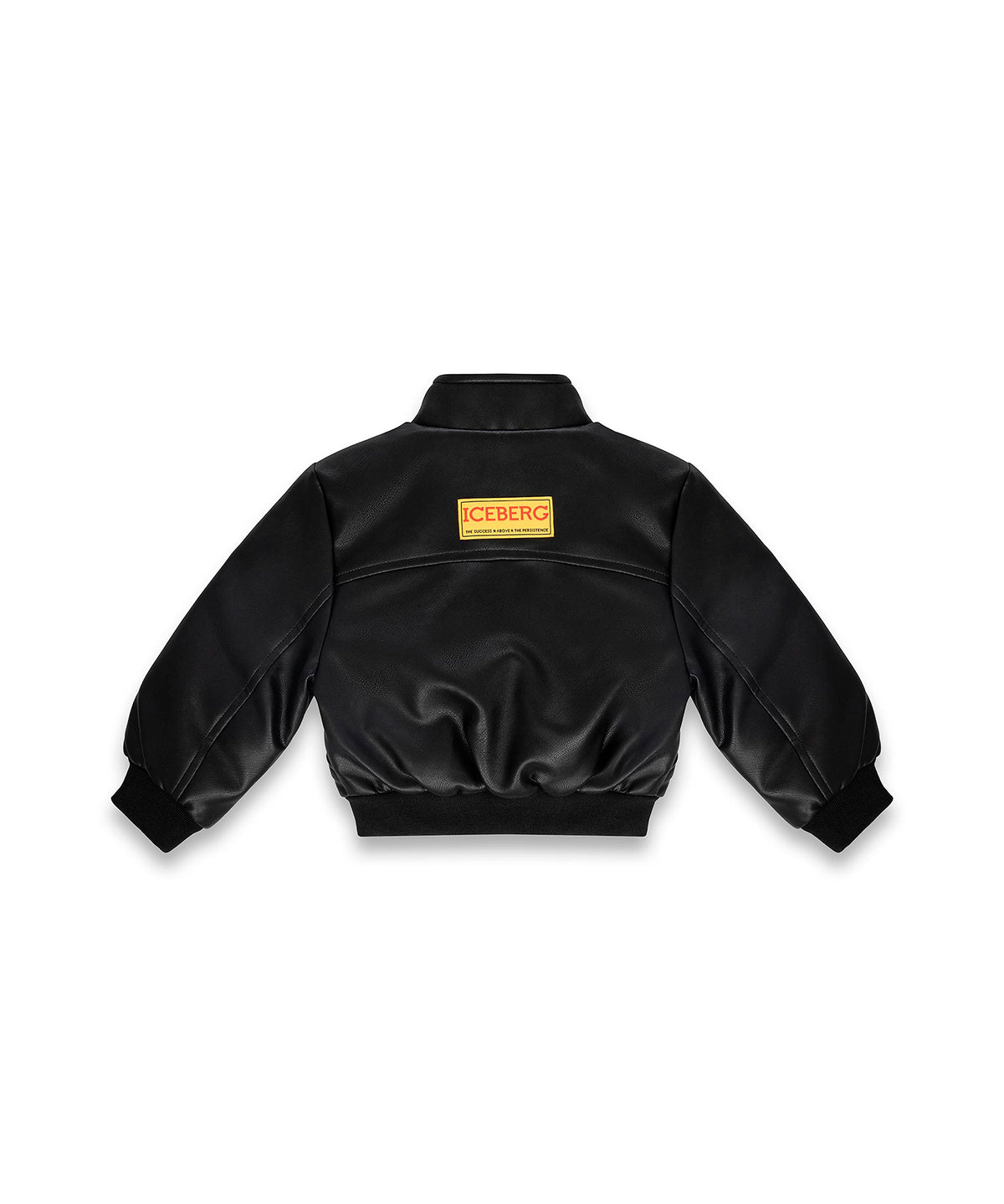 Iceberg Kids Giubbotto Nero con Patch Logo per Neonati
