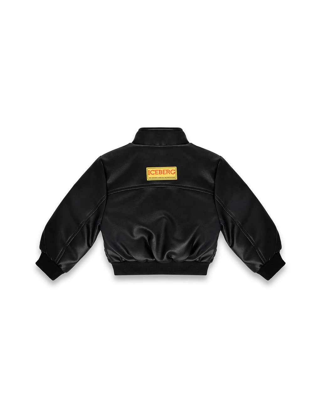 Iceberg Kids Giubbotto Nero con Patch Logo per Neonati