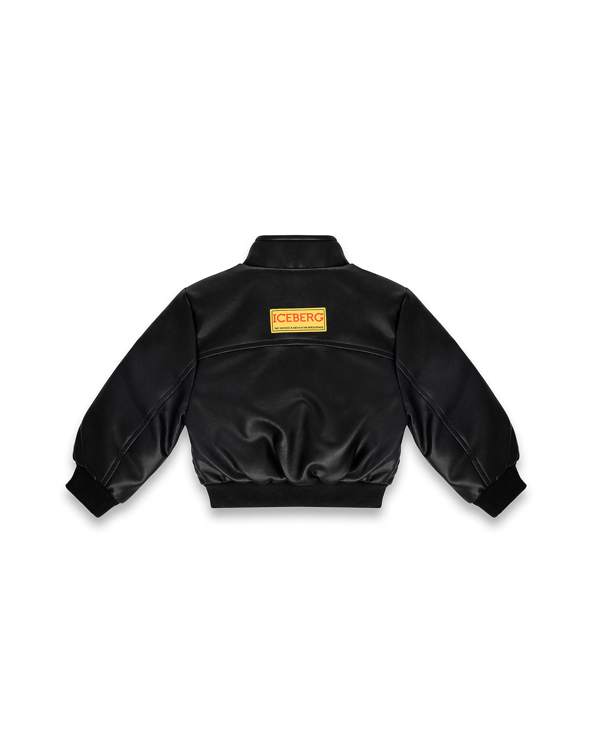 Iceberg Kids Giubbotto Nero con Patch Logo per Neonati