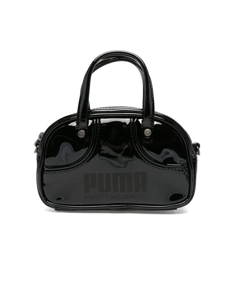 Puma Kids Borsa 1976 Nero Lucido con Logo per Bambine