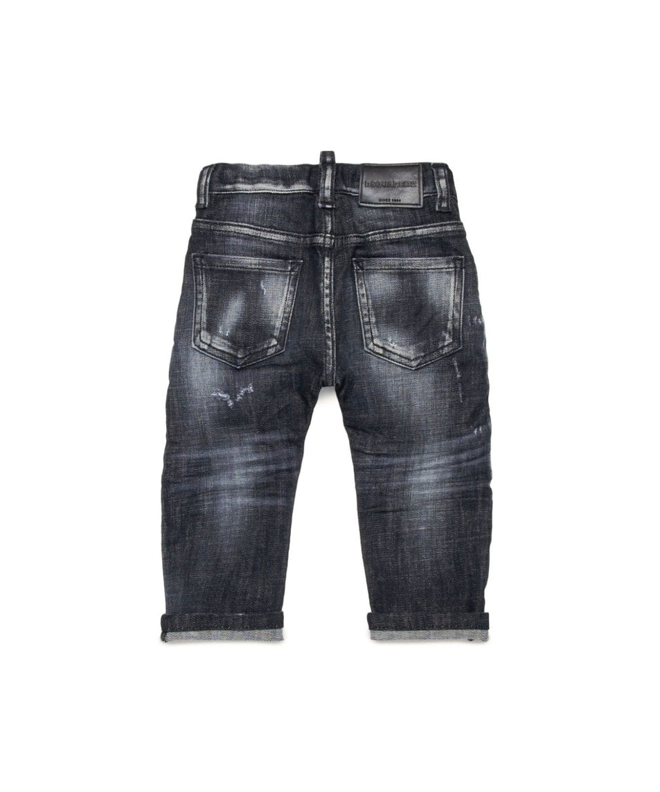 Dsquared2 Kids Jeans Denim Nero per Neonati (retro)