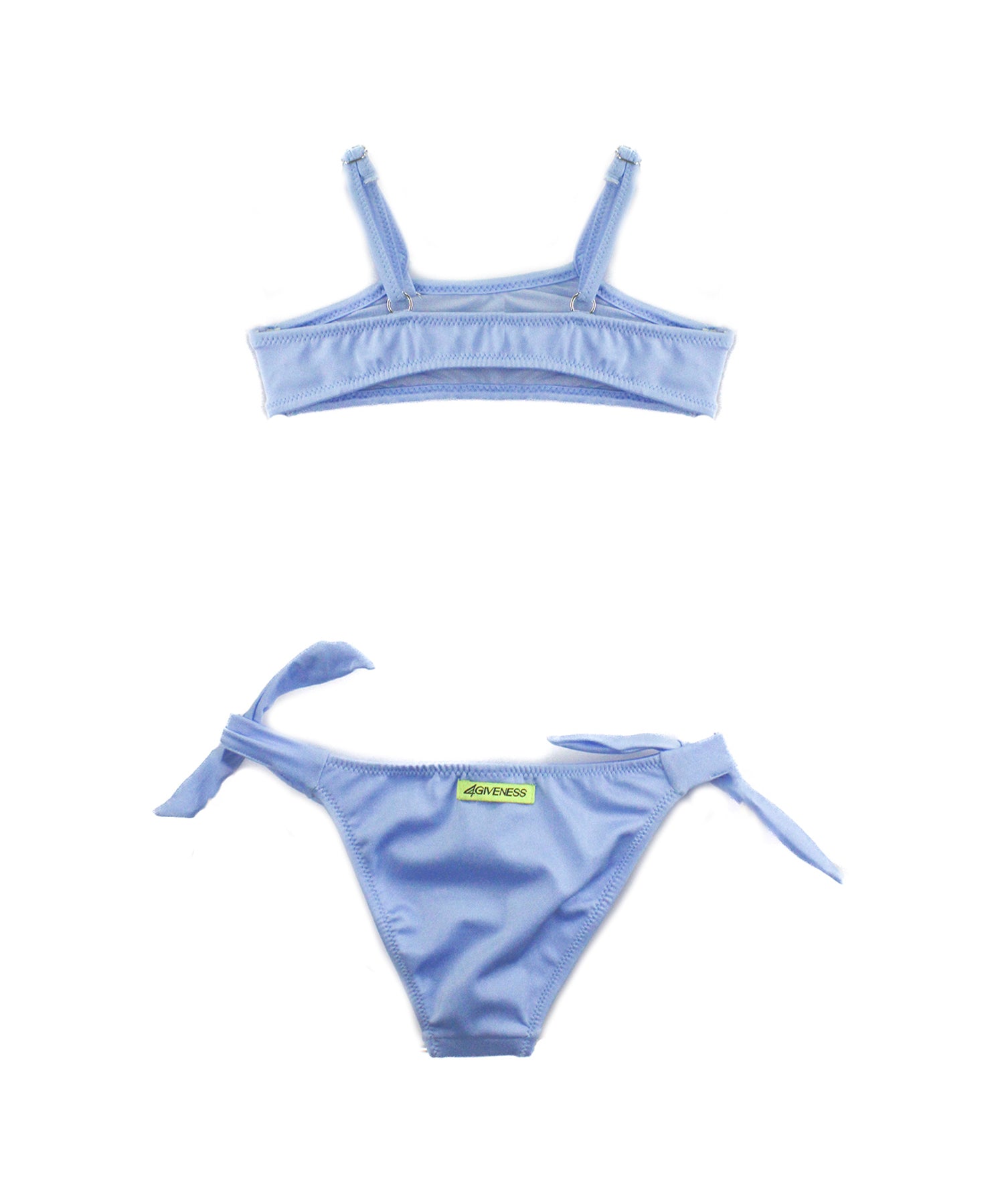 4Giveness Costume Bikini a Fascia Shine Glam Azzurro per Bambine