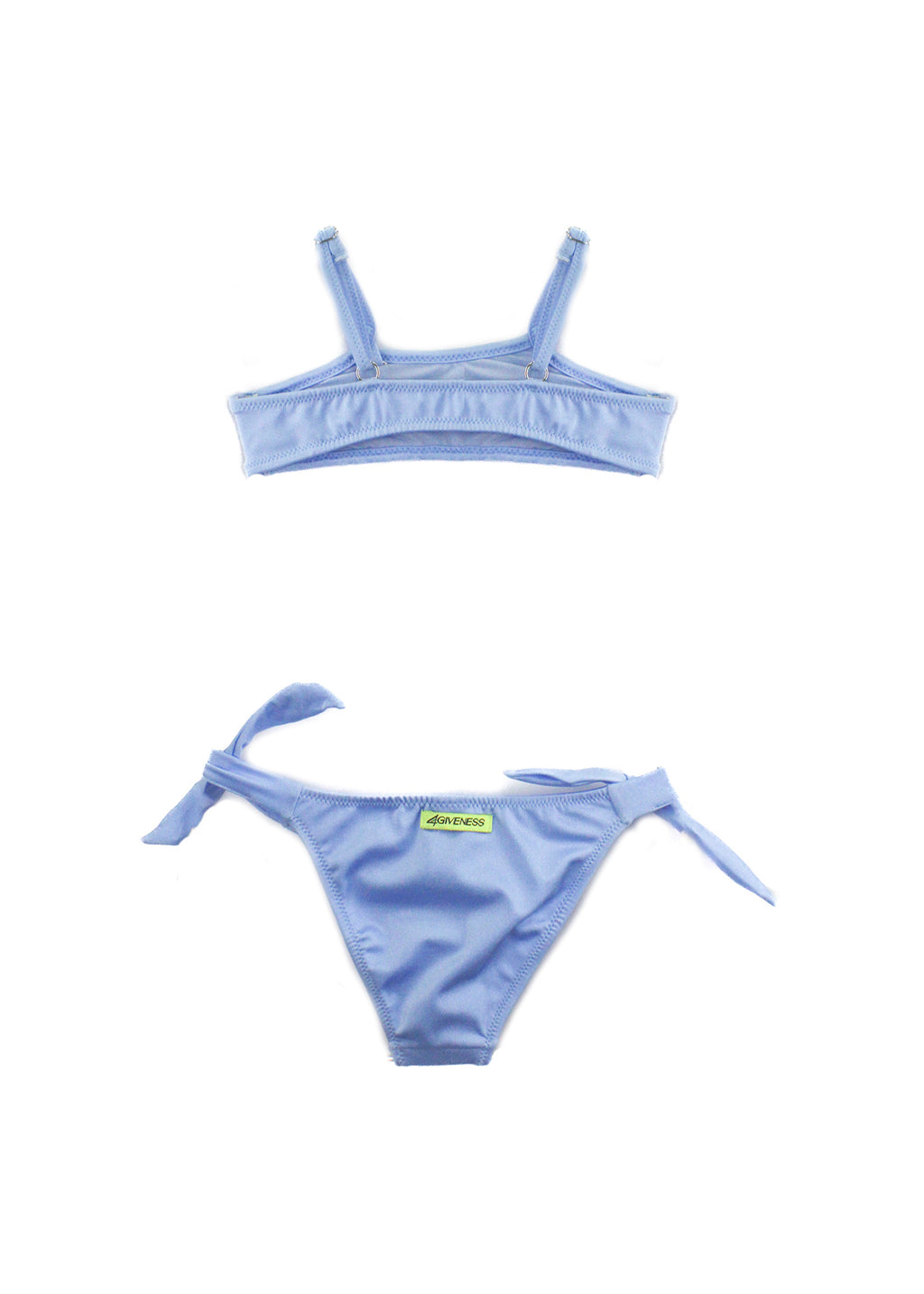 4Giveness Costume Bikini a Fascia Shine Glam Azzurro per Bambine