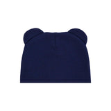 Moschino Kids Cappello Blu Navy con Teddy Ears con Logo per Neonati