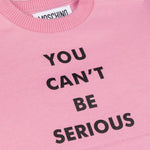Moschino Kids Abito Rosa con Stampa per Neonate (dettaglio)