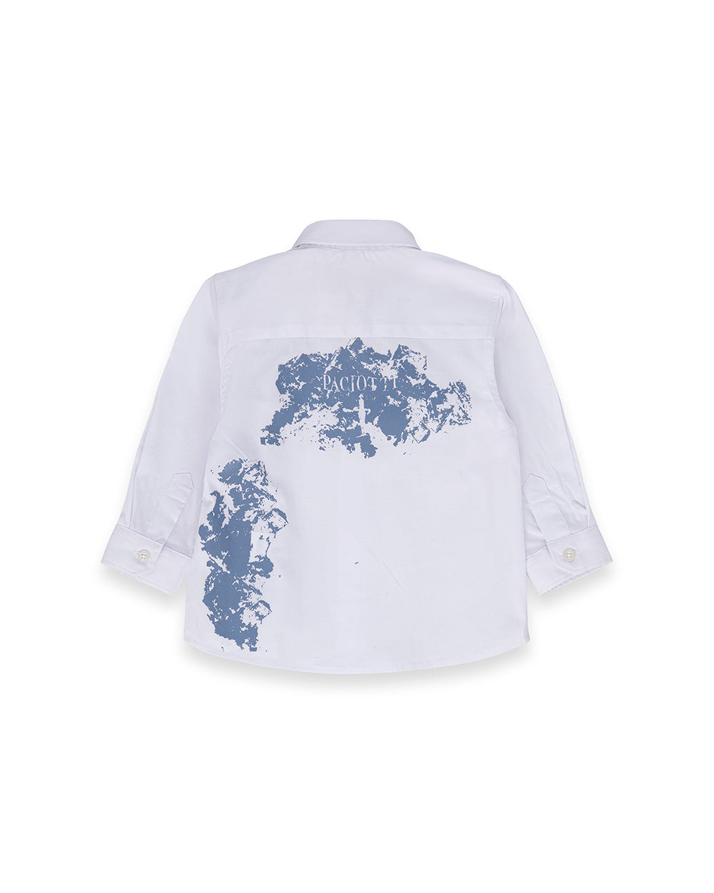 Paciotti Kids Camicia Bianca con Dettagli Effetto Pittura per Neonati