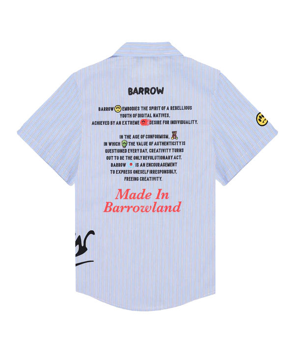 Barrow Kids Camicia a Righe con Stampe per Bambini