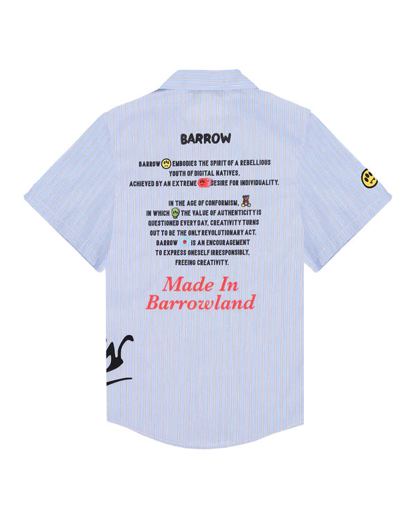 Barrow Kids Camicia a Righe con Stampe per Bambini