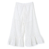 Twinset Kids Pantaloni in Pizzo e Sangallo