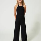 Twinset Kids Tuta in Maglia con Logo Jacquard 