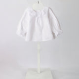 Minibanda Camicia Panna con Ruches e Pois per Neonate