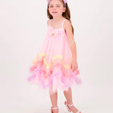 Angel's Face Abito Rosa in Tulle per Bambine