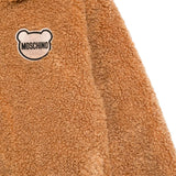 Moschino Kids Giubbino in Shearling Marrone per Neonati (dettaglio)