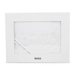 Boss Kids Coperta Bianca con Stampa Logo per Neonati
