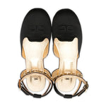 Elisabetta Franchi La Mia Bambina Ballerina Chanel con Strass Nera per Bambine