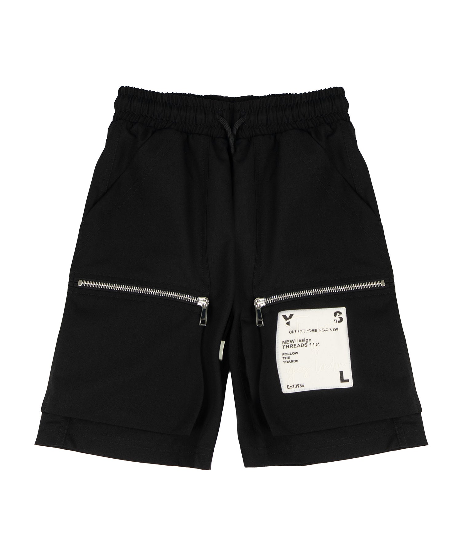 Yes London Kids Bermuda Nero con Zip per Bambini