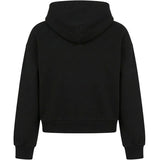 Iceberg Kids Felpa Crop Nero con Cappuccio e Logo per Bambine