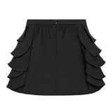 Elisabetta Franchi La Mia Bambina Gonna Nero con Logo Strass per Neonate