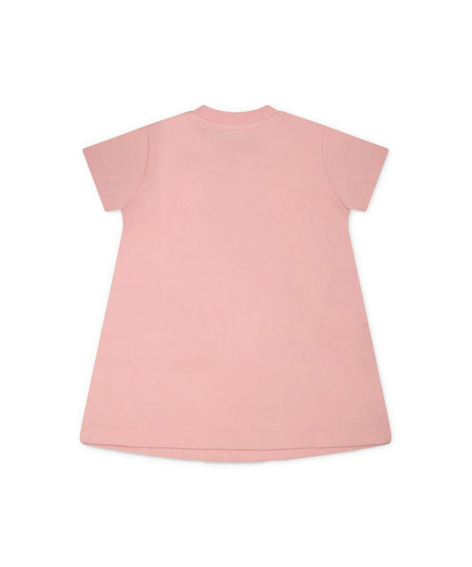 Moschino Kids Abito Rosa con Stampa Toy per Neonate