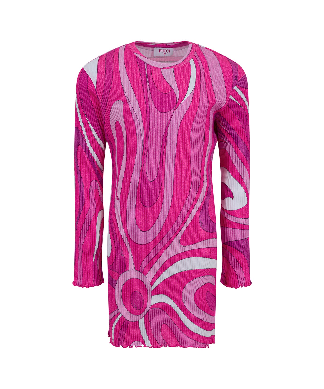Emilio Pucci Kids Abito a Coste a Fantasia per Bambine