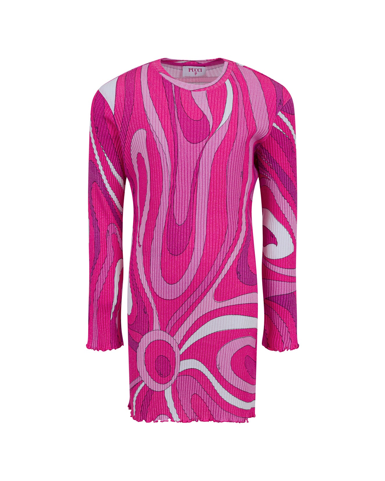 Emilio Pucci Kids Abito a Coste a Fantasia per Bambine
