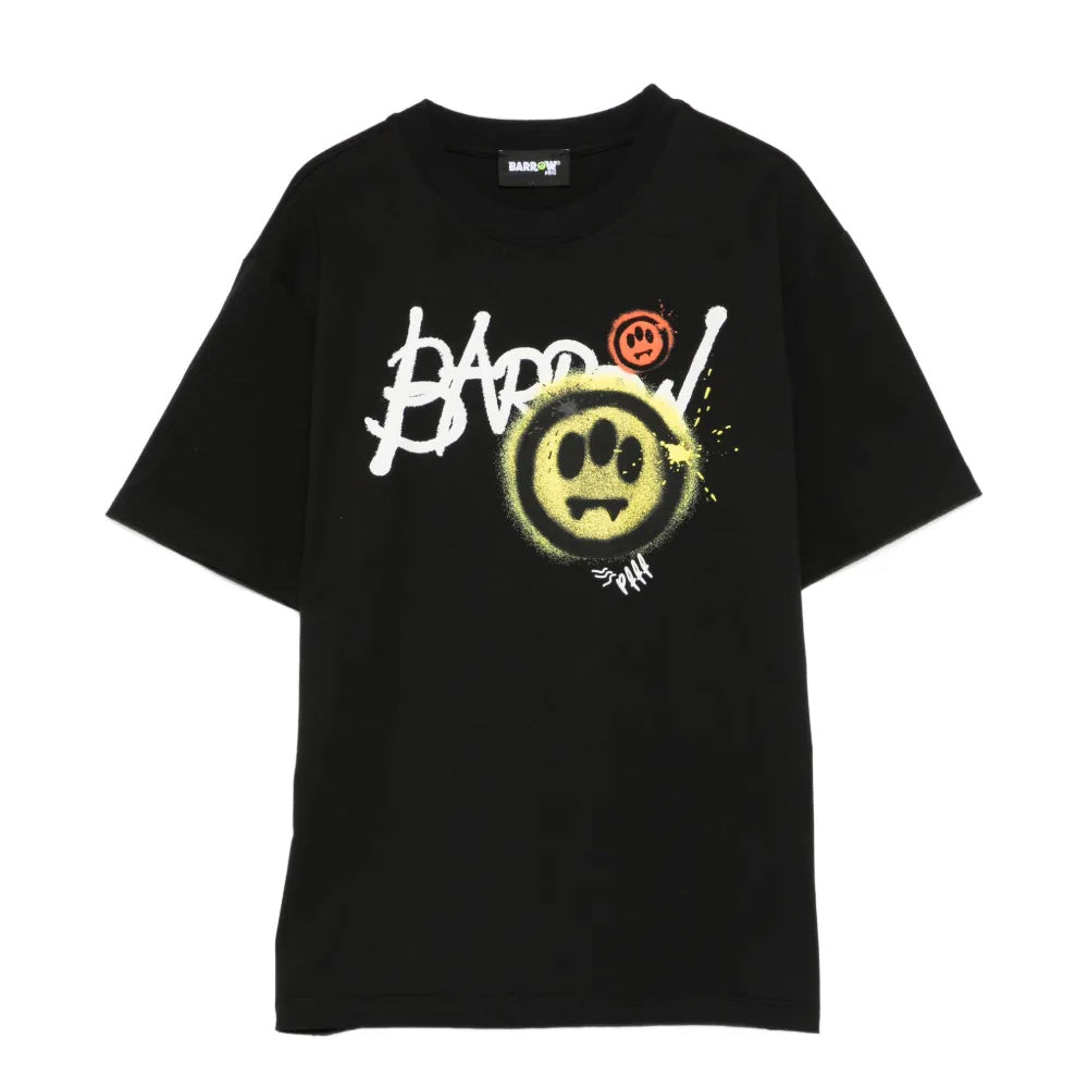 Barrow Kids T-Shirt Nero con Stampa Logo per Bambini