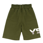 Yes London Kids Bermuda Verde Oliva con Applicazione Logo per Bambini