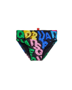 Dsquared2 Kids Costume Multicolor con Logo All-Over per Neonati