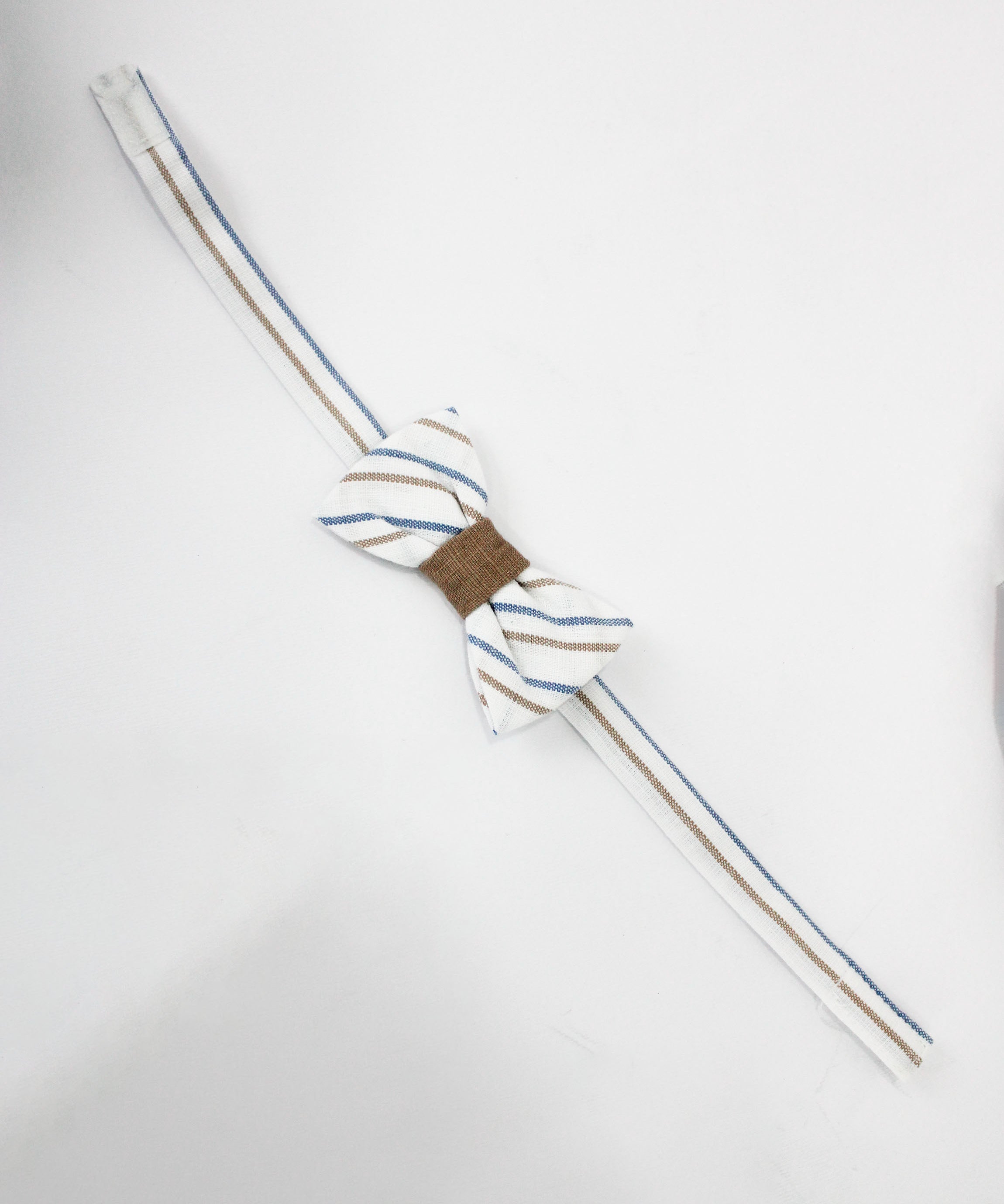 Minibanda Papillon Bianco a Righe per Neonati