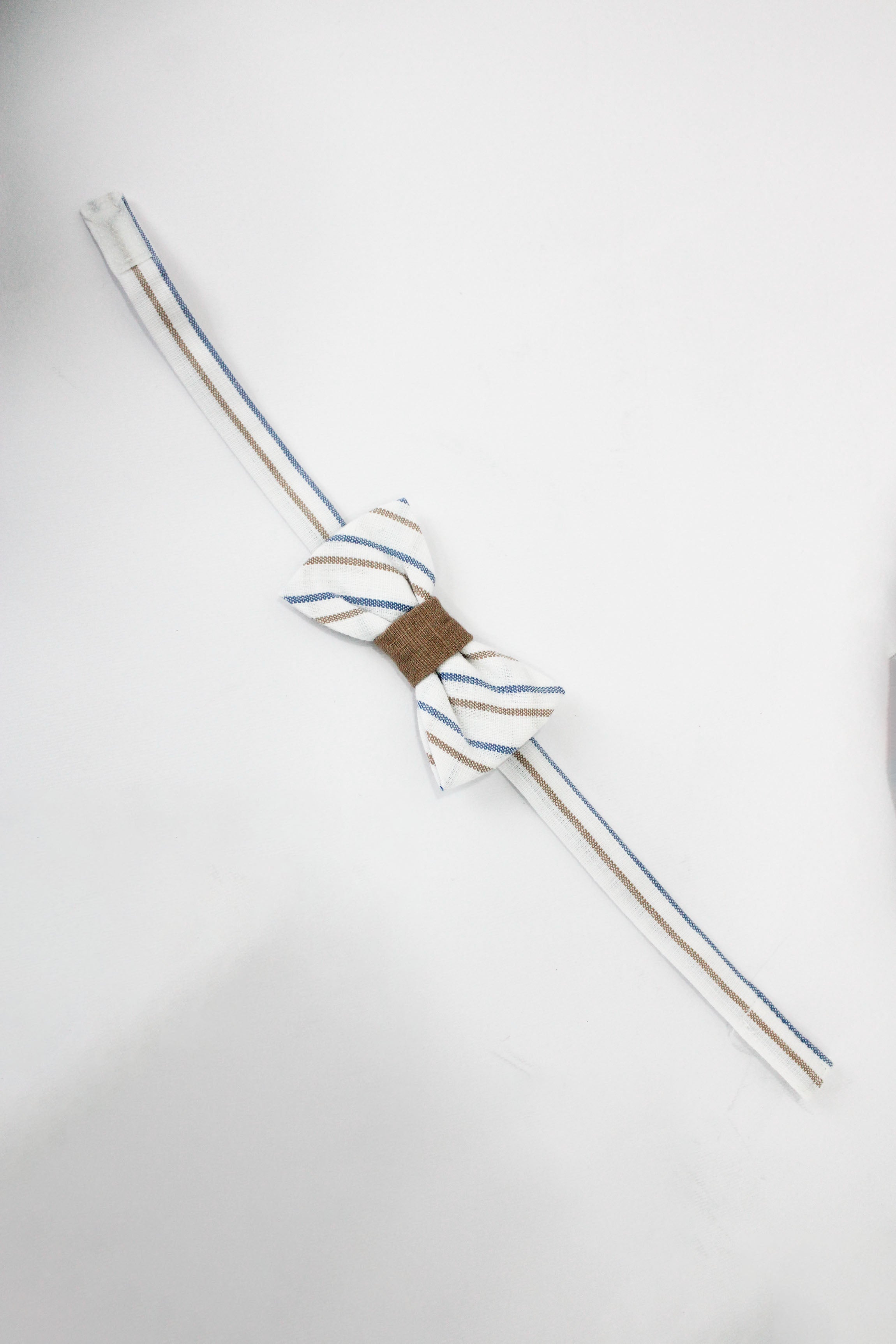 Minibanda Papillon Bianco a Righe per Neonati