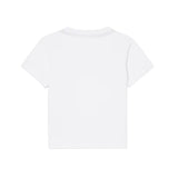 Lacoste Kids T-Shirt Bianca con Ricamo Logo Unisex