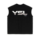 Yes London Kids Canotta Nero con Logo sul Retro per Bambini
