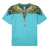 Marcelo Burlon County of Milan Kids T-Shirt Petrolio con Stampa per Bambini