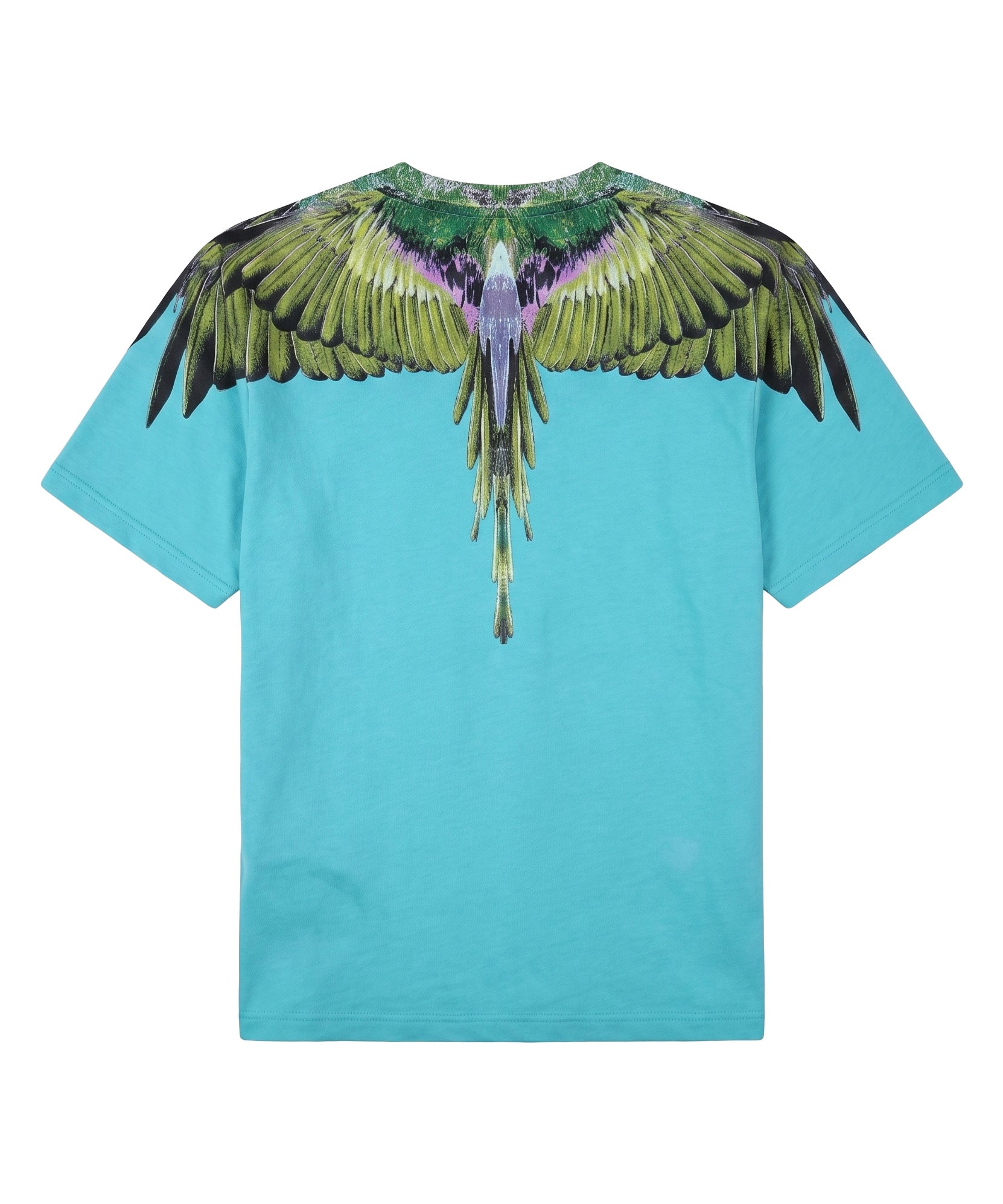 Marcelo Burlon County of Milan Kids T-Shirt Petrolio con Stampa per Bambini