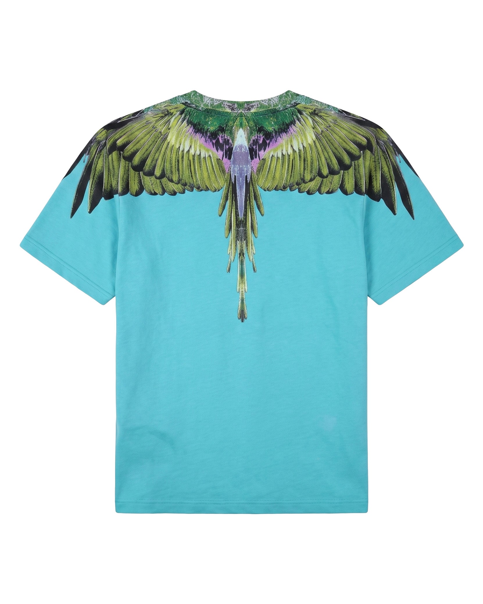 Marcelo Burlon County of Milan Kids T-Shirt Petrolio con Stampa per Bambini