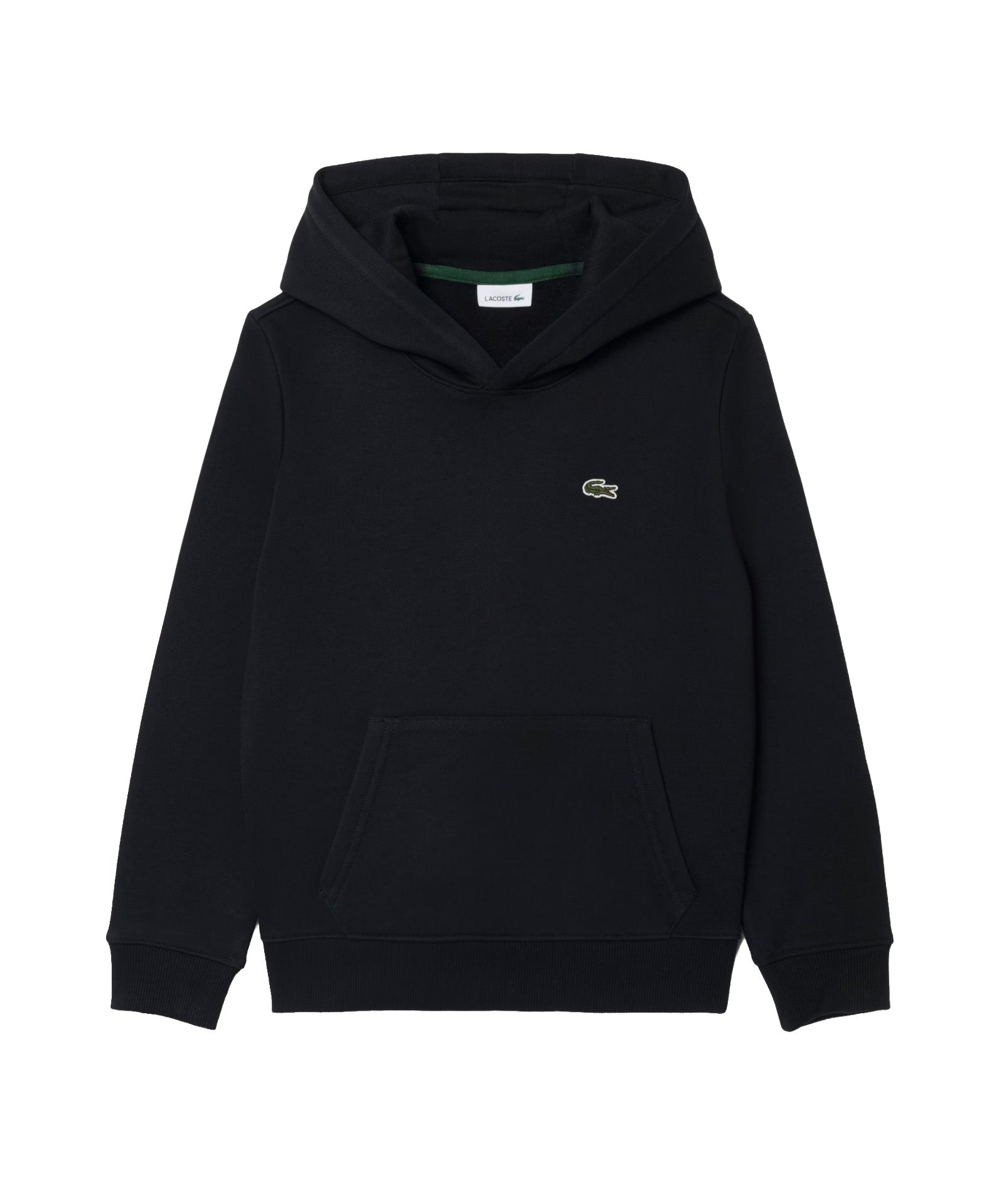 Lacoste Kids Felpa con Cappuccio Nero con Logo Unisex