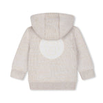 Boss Kids Cardigan Sabbia con Cappuccio per Neonati (retro)